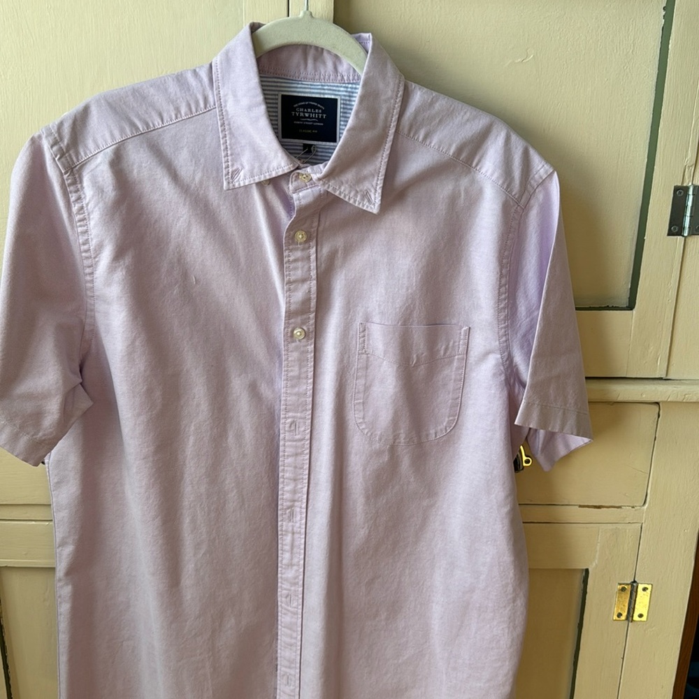CT Washed Oxford Short Sleeve Shirt - lilac